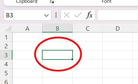  Memilih Cell di Excel dengan Mouse
