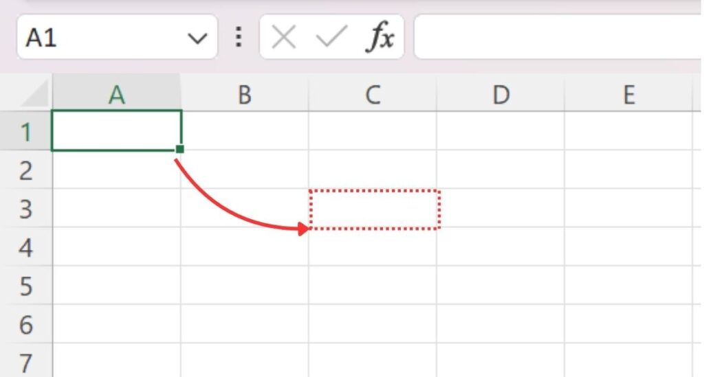 Berpindah Sel di Excel 