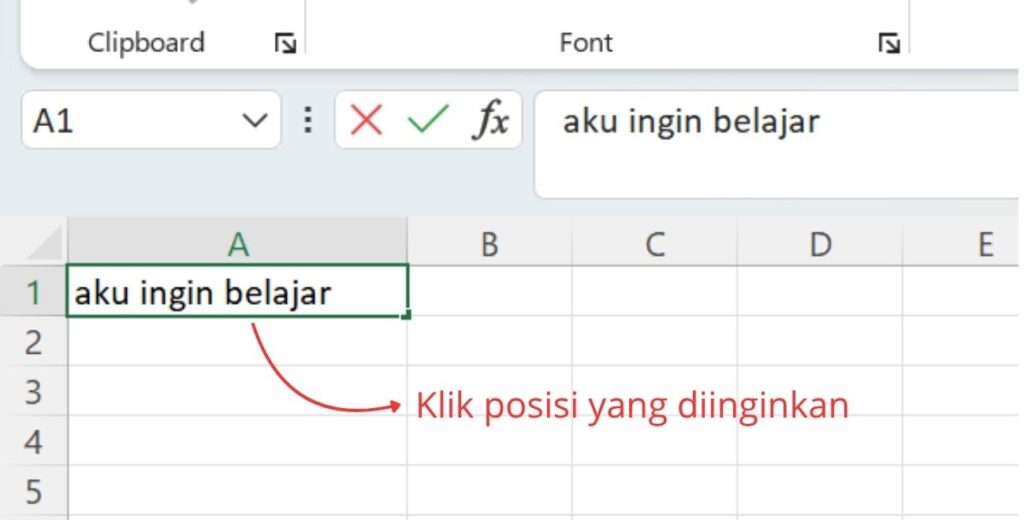Cara memindahkan Kursor Saat Input Data dengan mouse