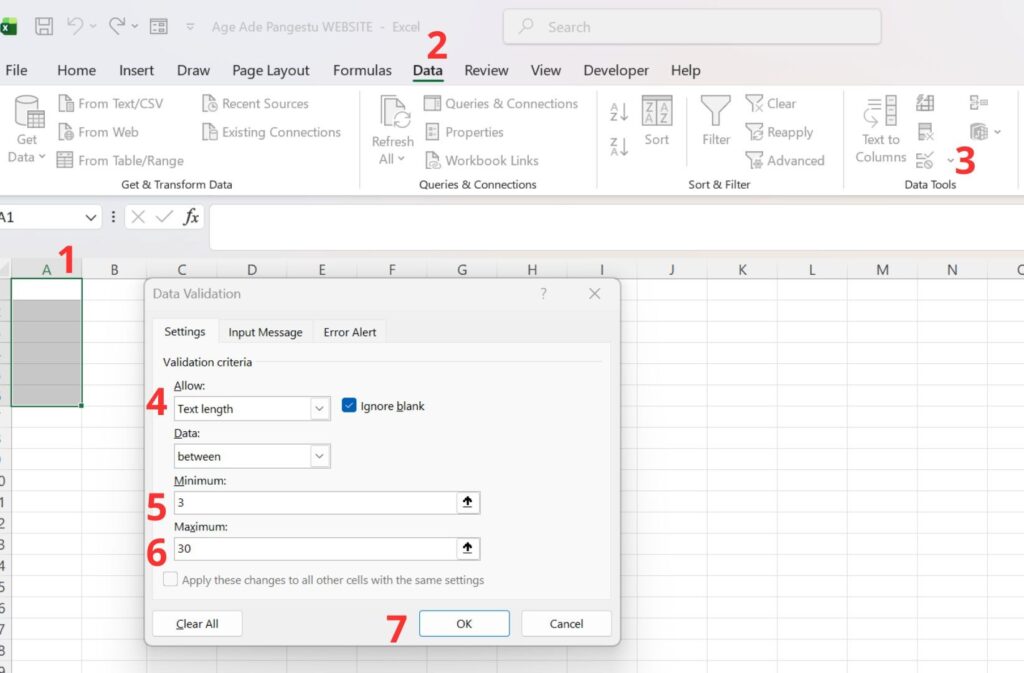 Cara Menggunakan Validasi Data di Excel
