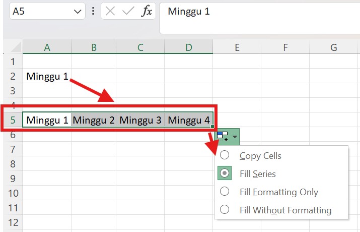 Cara Menggunakan AutoFill di Excel